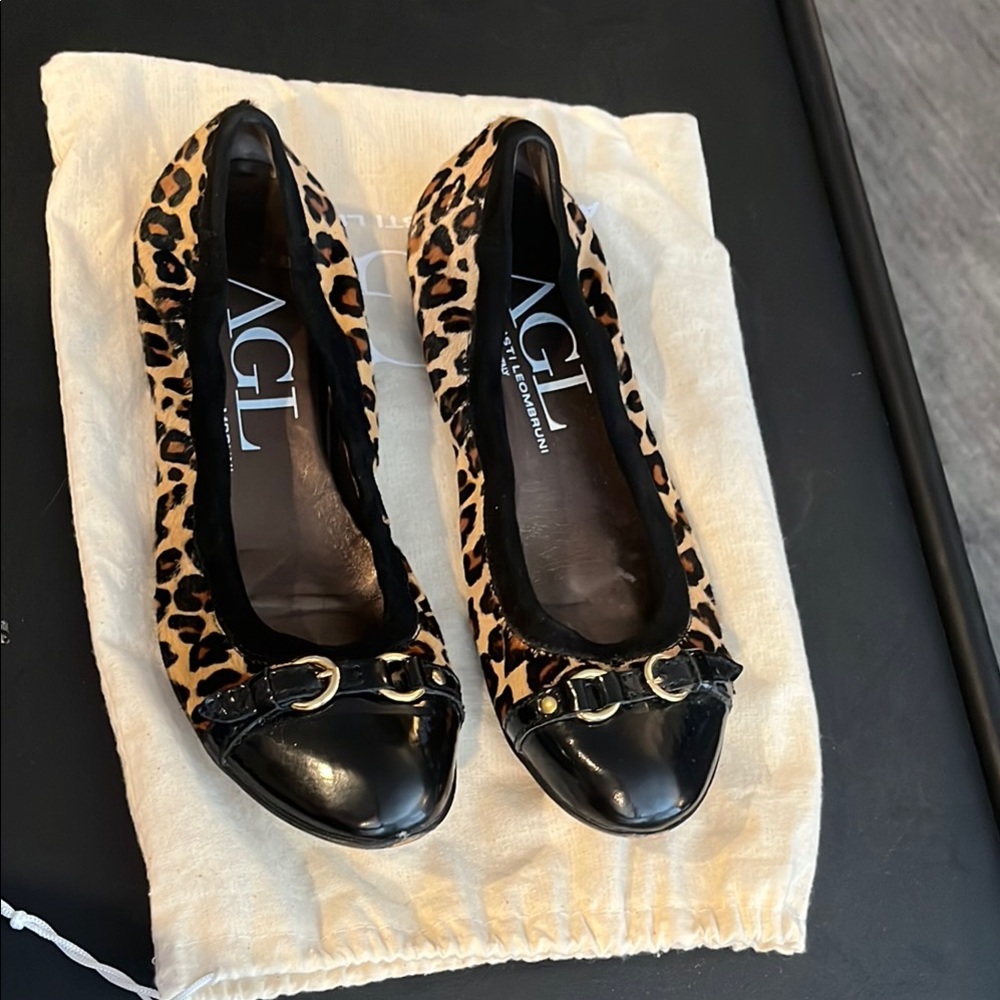 AGL Leopard Print Women's Flats